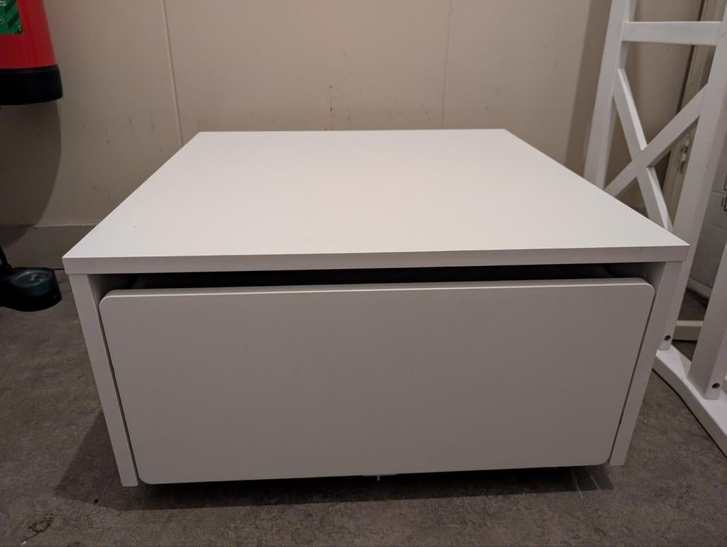 Släkt opbergbak op wielen 2x, wit 62x62x35 cm, Huis en Inrichting, Ophalen, Kunststof, Gebruikt, 1 of 2 laden