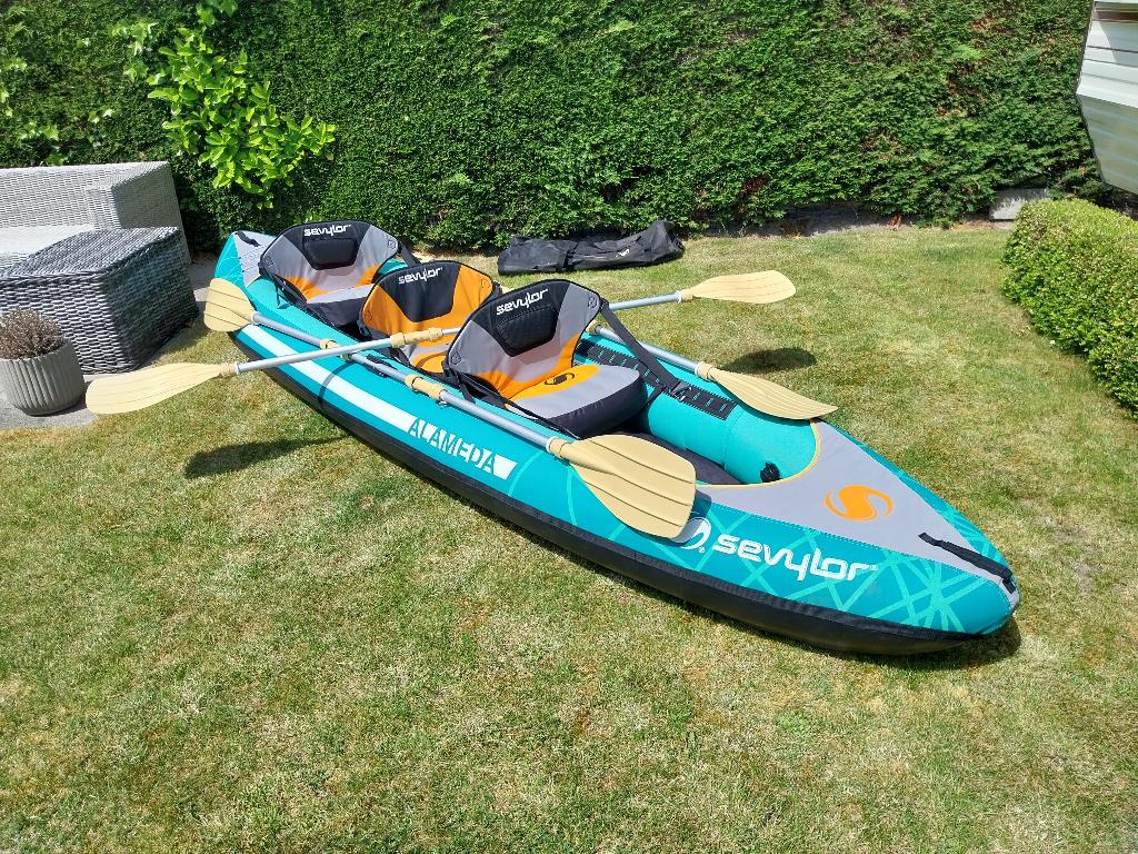 goed onderhouden opblaasbare kano 2+1, Watersport en Boten, Ophalen, Opblaasbaar, Drie personen of meer, Overige typen