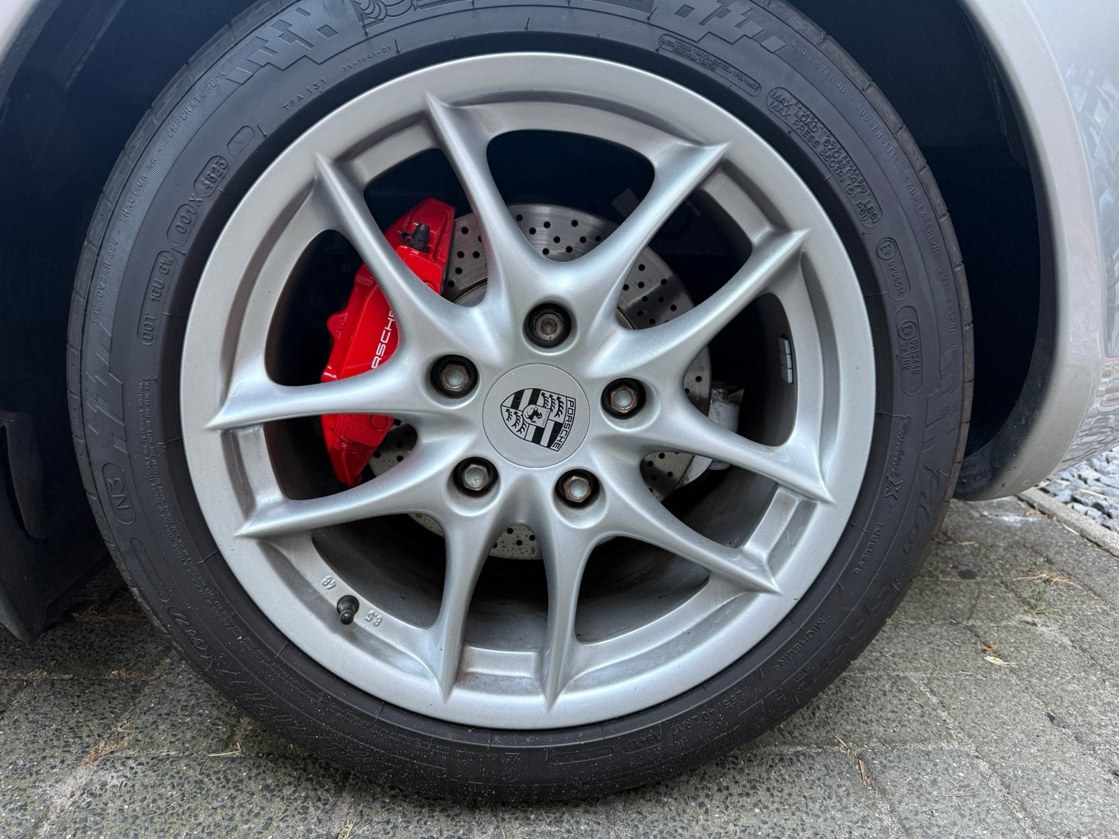Porsche Boxster 986 S2 17 inch velgset , michelin banden, Ophalen, 17 inch, Band(en), Zomerbanden