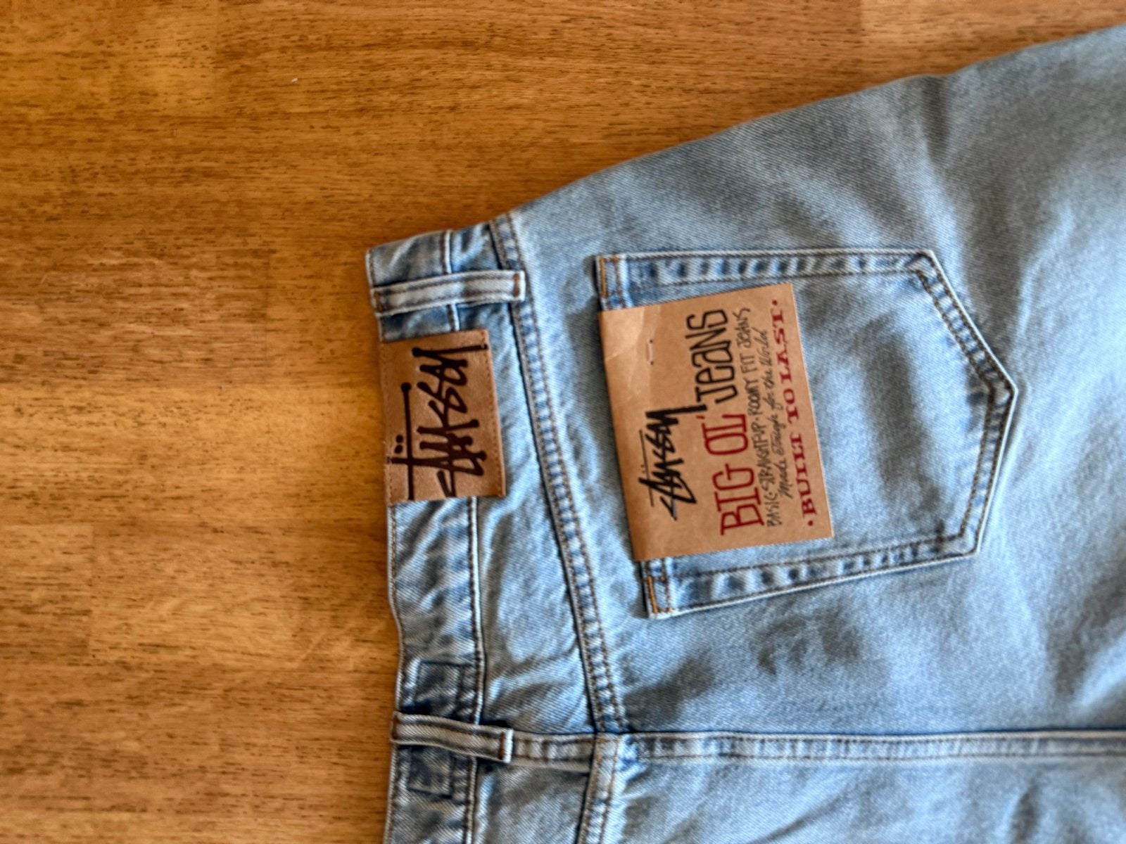 Stüssy Big Ol' Jeans Shorts - Maat 34, Kort, Blauw, Maat 42/44 (L), Nieuw