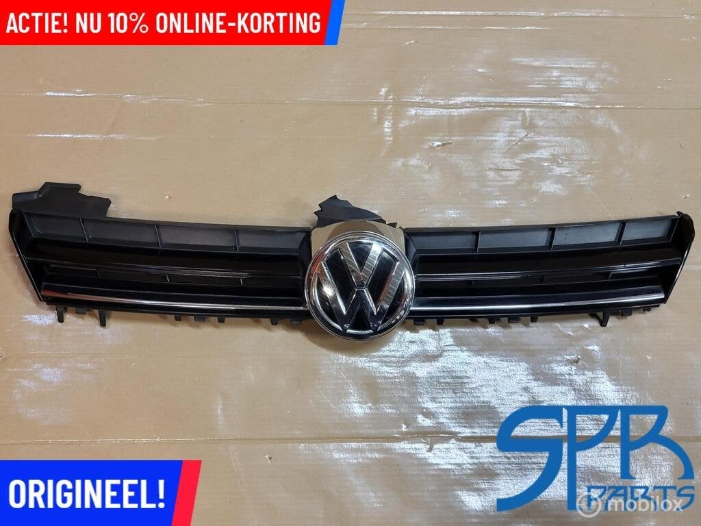 Vw GOLF 7 VII HIGHLINE R-LINE GRILLE ORIGINEEL LOGO GEBROKEN, Auto-onderdelen, Gebruikt, VOLKSWAGEN, Volkswagen, Ophalen of Verzenden