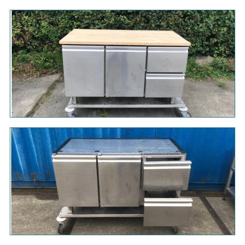 Buitenkeuken RVS werkbank unit +2 deurs & 2 lades, Ophalen, Gebruikt, Gas