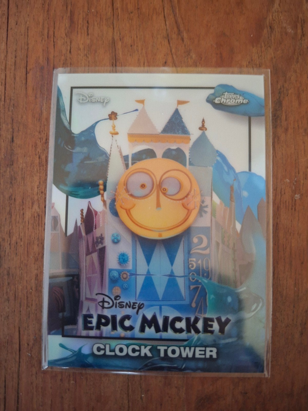 Disney Epic Mickey Clock Tower Topps Chrome kaart, Ophalen of Verzenden