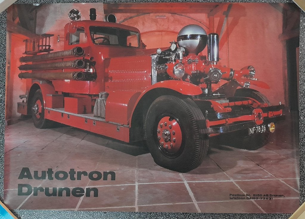 Retro Poster Autotron Drunen, Ophalen, Gebruikt, Rechthoekig Liggend, A1 t/m A3