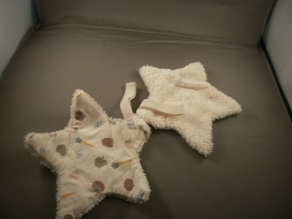 2 x zeeman speen doekjes ster model wit en bedrukt, Overige merken, Nieuw, Ophalen of Verzenden, Wasbaar