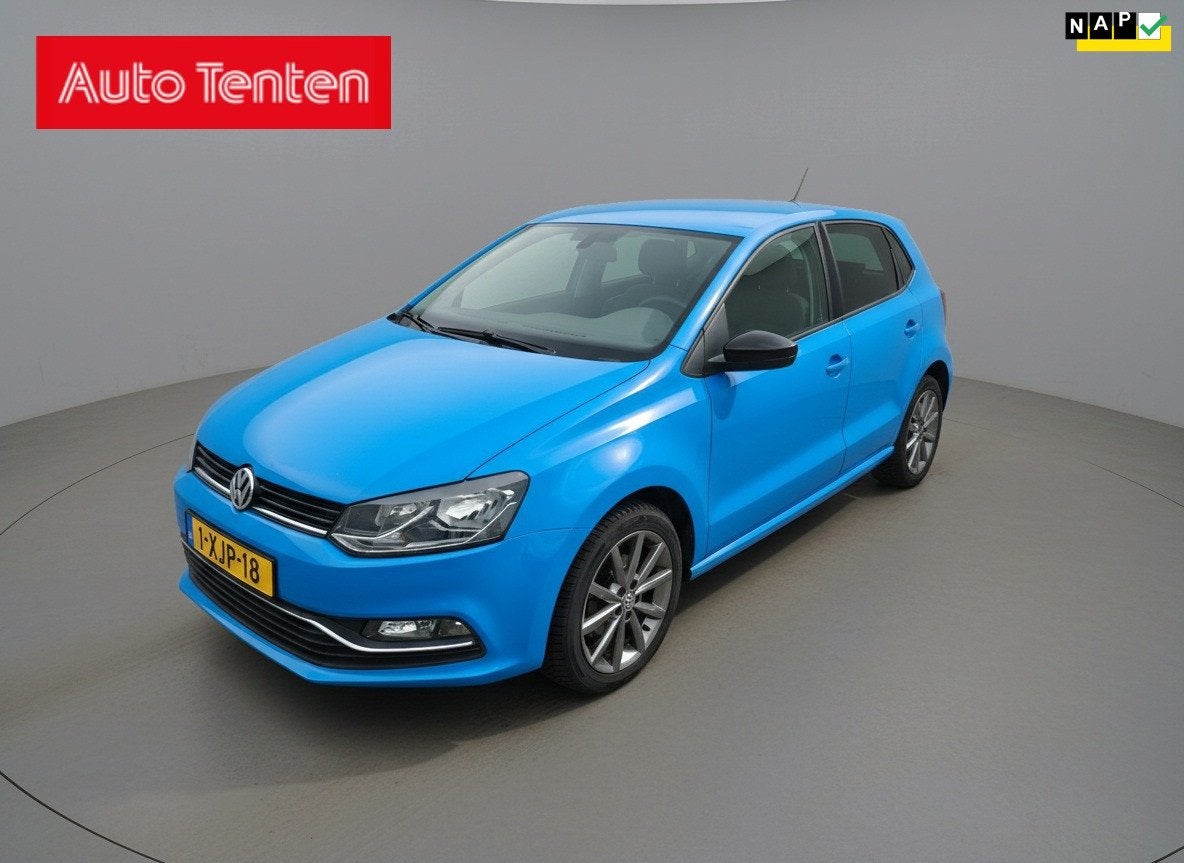 Volkswagen Polo 1.0 First Edition, 1e eigenaar, Cruise, Airc, Stof, Blauw, Origineel Nederlands, Bedrijf