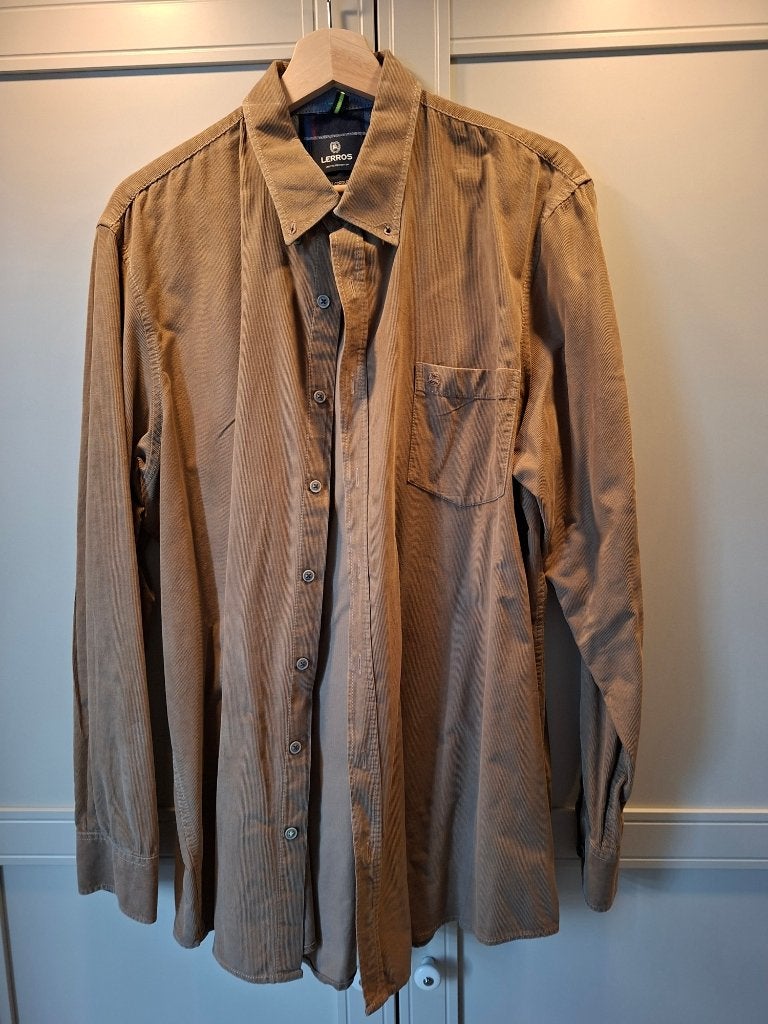 Lerros - soft corduroy overshirt, XXL, Lerros, Bruin, Ophalen of Verzenden, Zo goed als nieuw