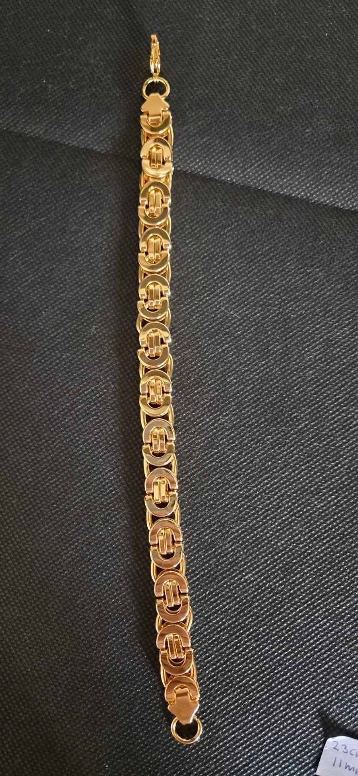 Stoere Koningsarmband - 23cm, 11mm, Ophalen of Verzenden, Nieuw, Goud
