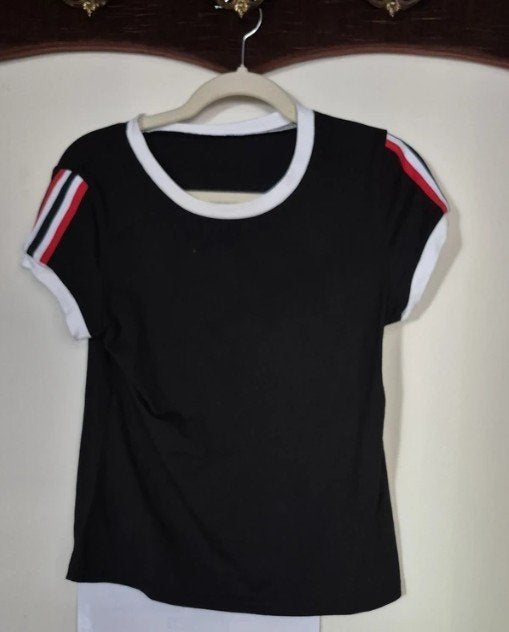 Shein Divided zwart T-shirt, Zwart, Ophalen of Verzenden, Korte mouw, Maat 36 (S)