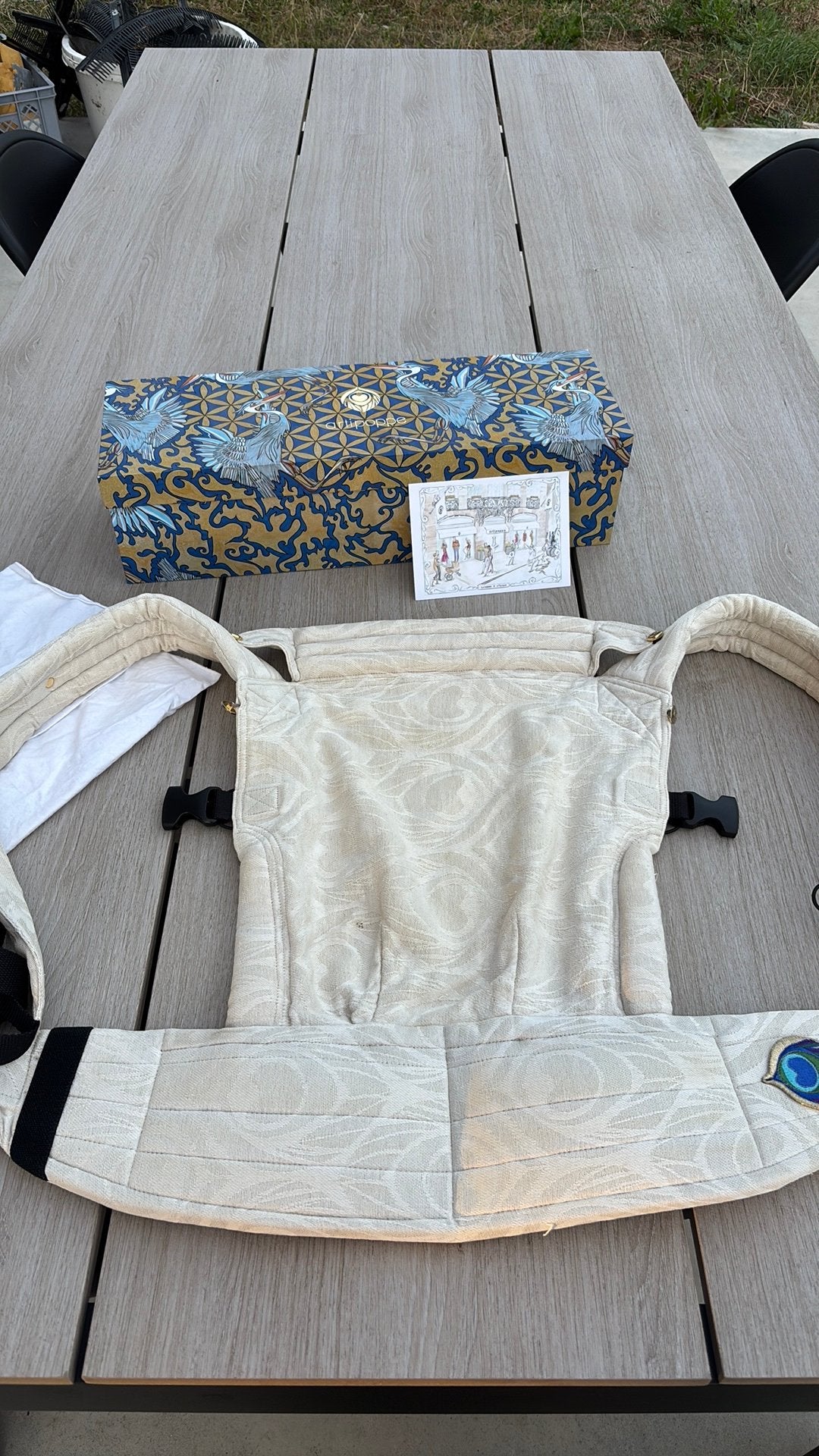 Artipoppe draagzak voor baby en peuter Zeitgeist Argus Oat, Gebruikt, Buik of Rug, Draagzak, Ophalen
