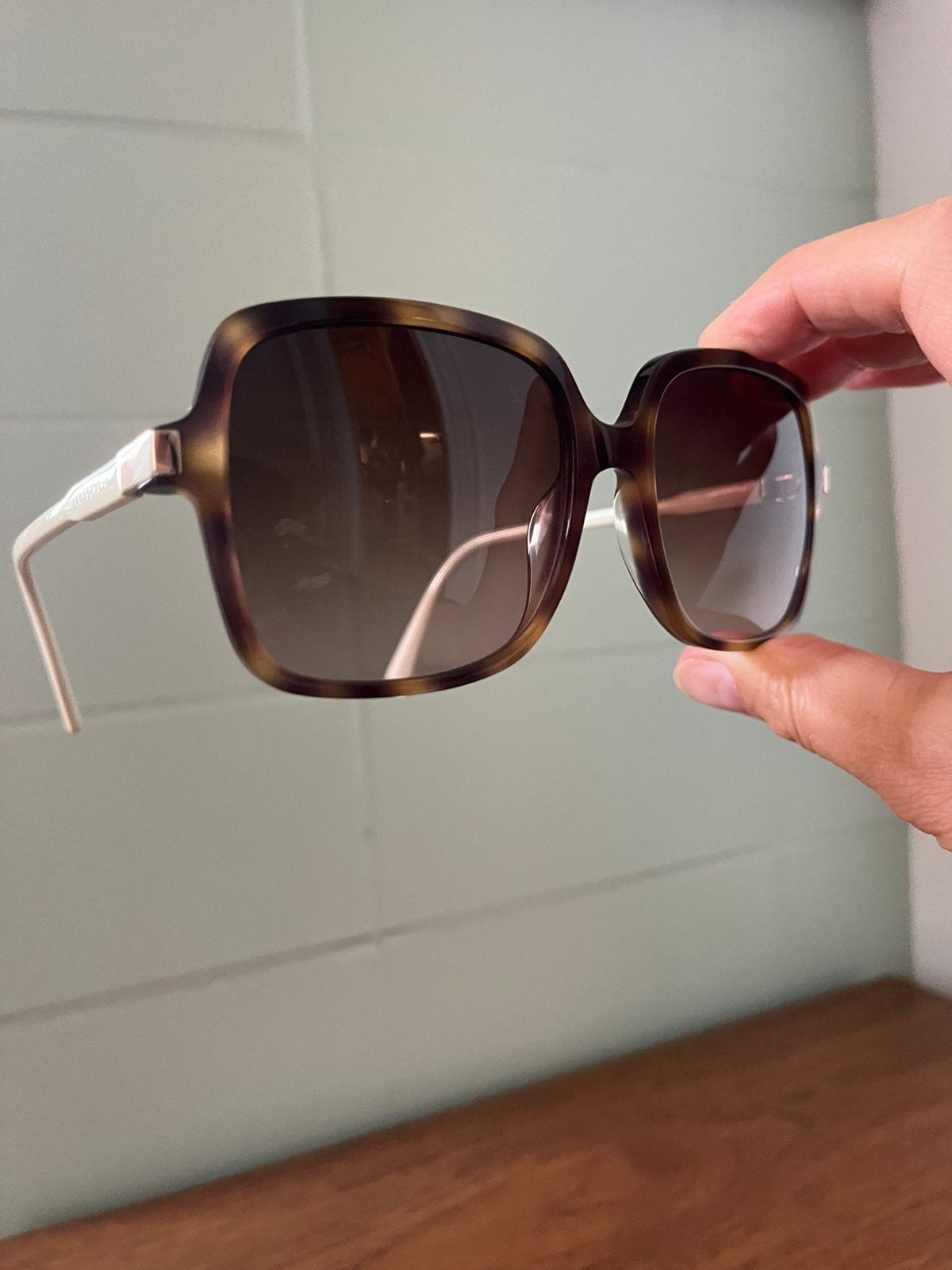 Longchamp Paris Zonnebril met Bruin Montuur, Overige merken, Gebruikt, Zonnebril, Bruin