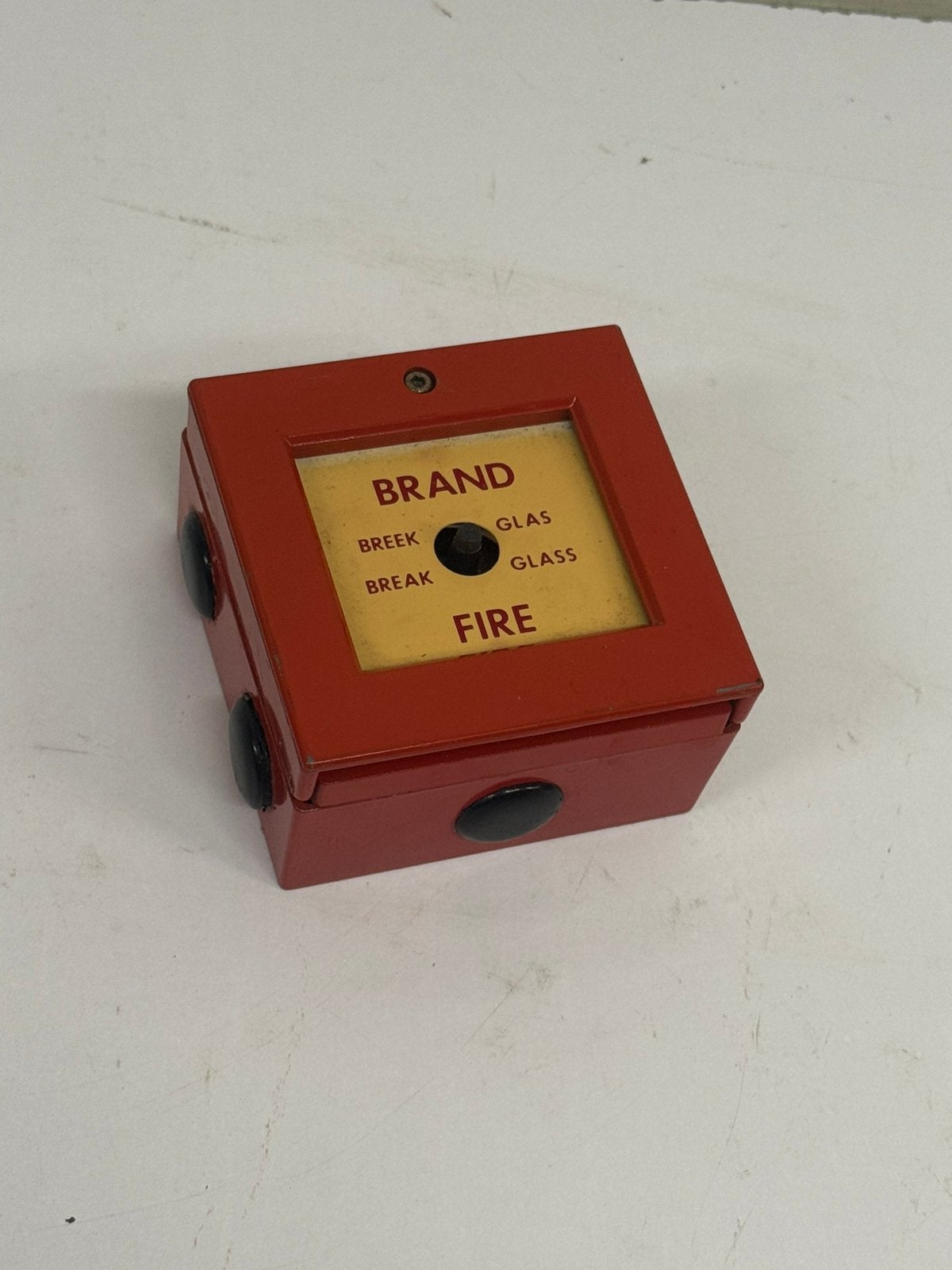 Vintage retro brandmelder schakelaar brand melder, Ophalen of Verzenden