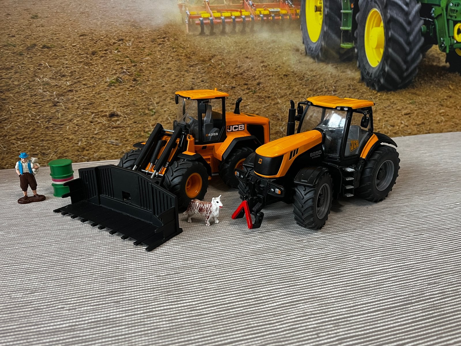 JCB set 8250 en Shovel, Ophalen of Verzenden, Gebruikt, Tractor of Landbouw, SIKU