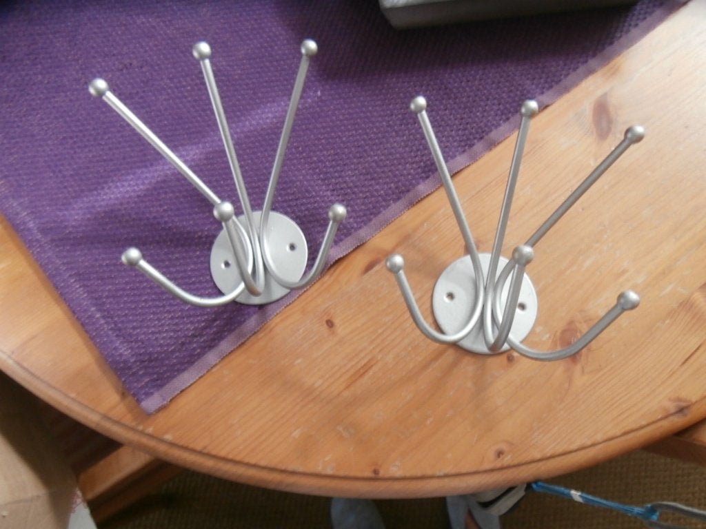 kapstok ijzer 2 ijzeren kapstokken 6 haken haak kledinghaak, Wandkapstok, Ophalen of Verzenden, Zo goed als nieuw, Minder dan 100 cm