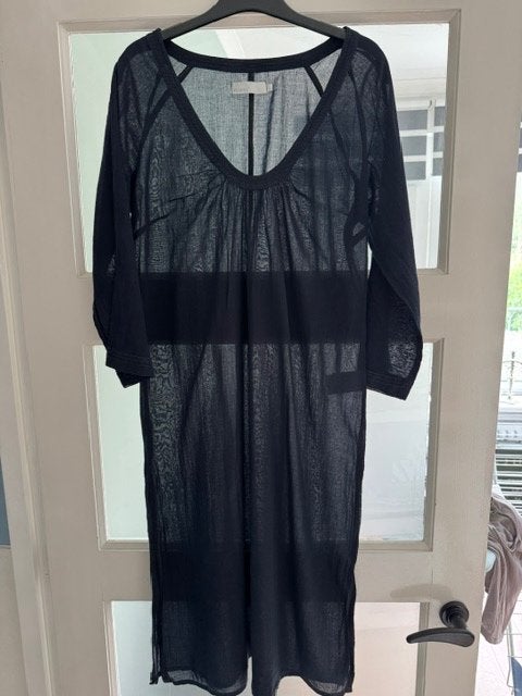 z.g.a.n.donkerblauwe  jurk voor over je bikini mt 38 - Ichi., Maat 38/40 (M), Blauw, Ophalen of Verzenden, Zo goed als nieuw