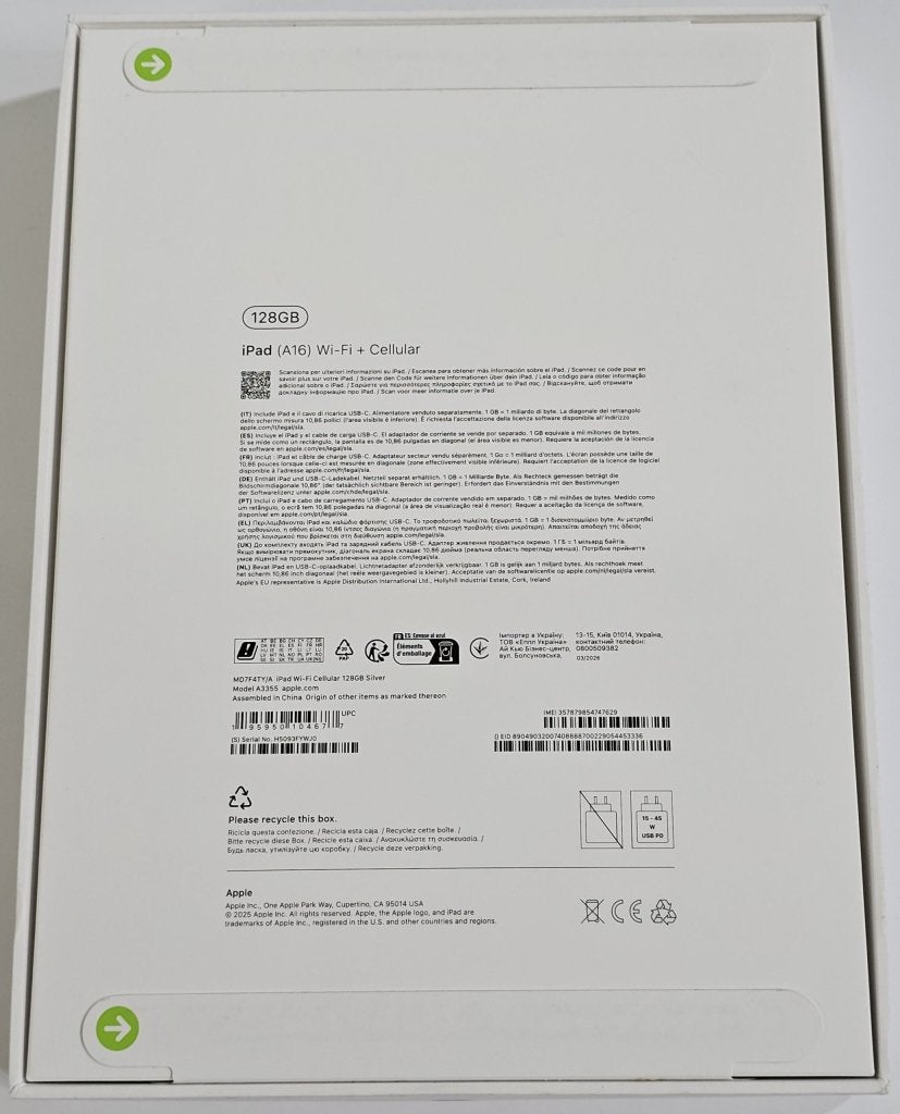 Apple iPad A16 (2025) - WiFi + 5G- 128GB - Silver | Nieuw, Computers en Software, Apple iPads, Apple iPad, Apple Distribution International