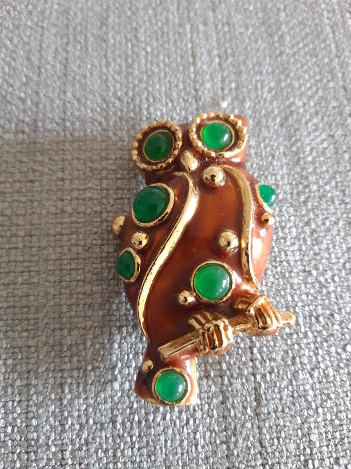 Costume jewelry, Lanvin broche Paris, Verzenden, Zo goed als nieuw, 4 tot 7 cm, Overige materialen