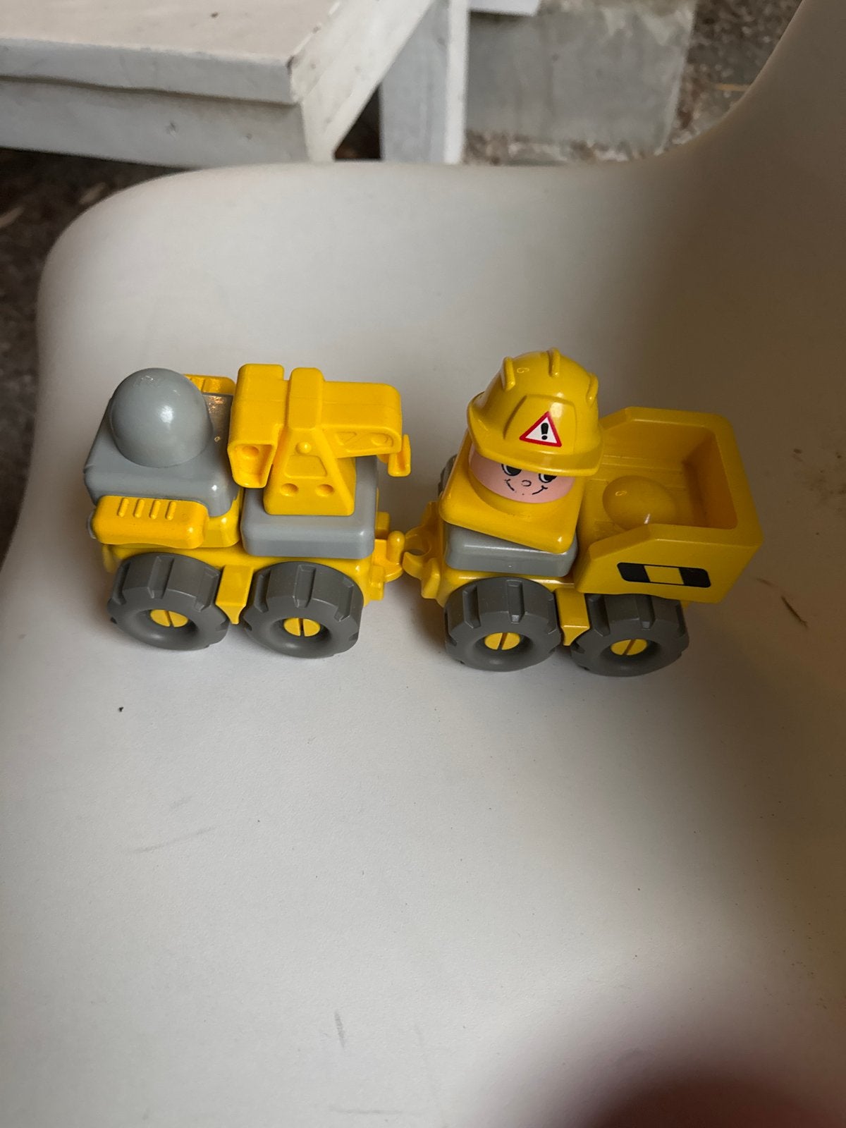 Lego Duplo bouwvoertuig met figuur, Ophalen of Verzenden, Gebruikt