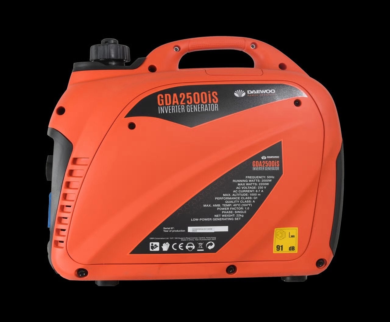 Daewoo GDA2500iS Inverter Generator - Compact & Stil, Ophalen of Verzenden, Zo goed als nieuw