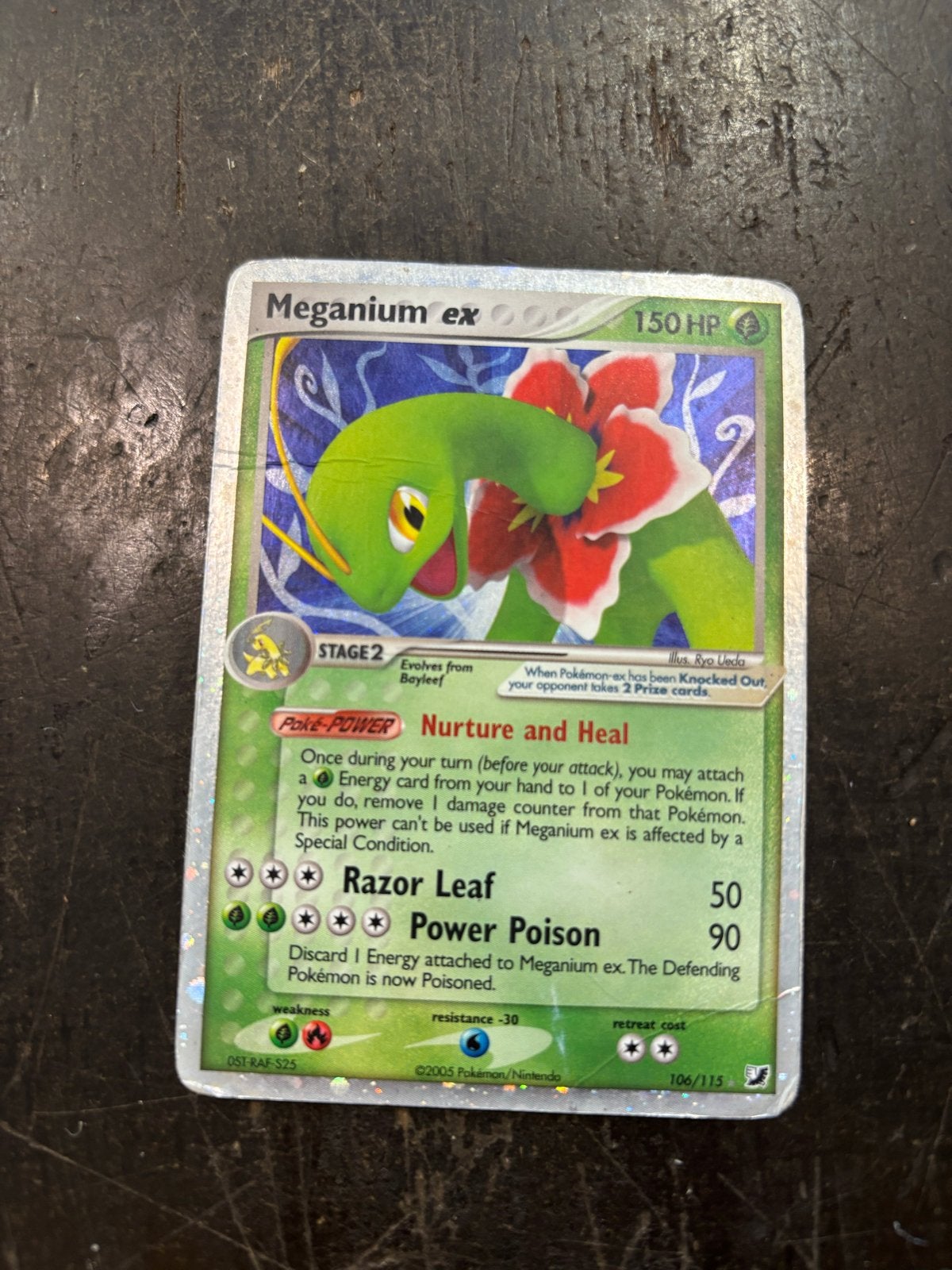 Meganium ex Pokémon kaart 106/115 (Foil), Ophalen of Verzenden, Gebruikt, Losse kaart, Foil