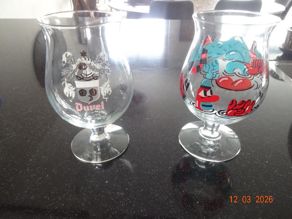Limited Edition Duvel glas en vintage Duvel Moortgat Glas, Verzamelen, Glas en Borrelglaasjes, Ophalen of Verzenden, Zo goed als nieuw