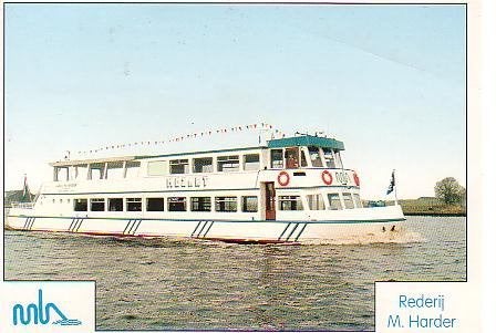 Ansichtkaart 	Sneek	Rederij M. Harder	Rondvaart Salonboot, Verzenden, 1980 tot heden, Gelopen, Friesland