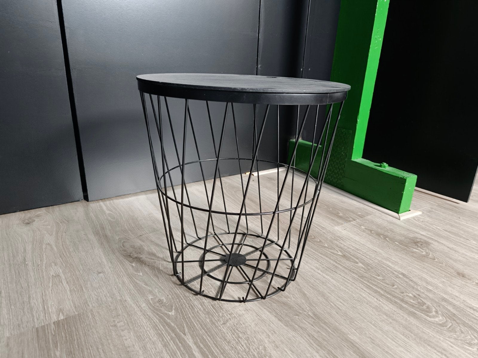 Bijzettafel / Draadmand / Dekenmand - 38,5cm, Minder dan 45 cm, Minder dan 55 cm, Gebruikt, Metaal of Aluminium