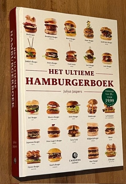 Julius Jaspers. Het Ultieme HAMBURGERBOEK. Carrera Cul. 2017, Hoofdgerechten, Julius Jaspers, Ophalen of Verzenden, Zo goed als nieuw