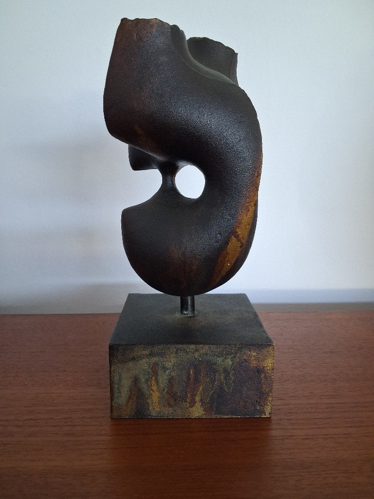 Abstract Bronzen beeld, gemerkt, Ophalen