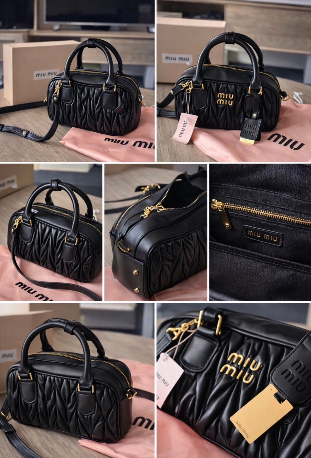 Miu miu tas, Sieraden, Tassen en Uiterlijk, Tassen | Damestassen, Handtas, Zwart, Ophalen of Verzenden