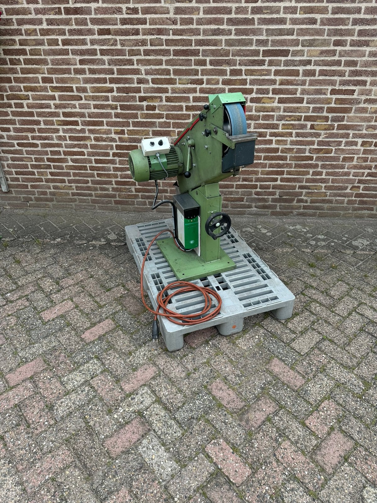 Bandschuurmachine 75x2000 op 230v, Ophalen, Gebruikt, 1200 watt of meer, Bandschuurmachine