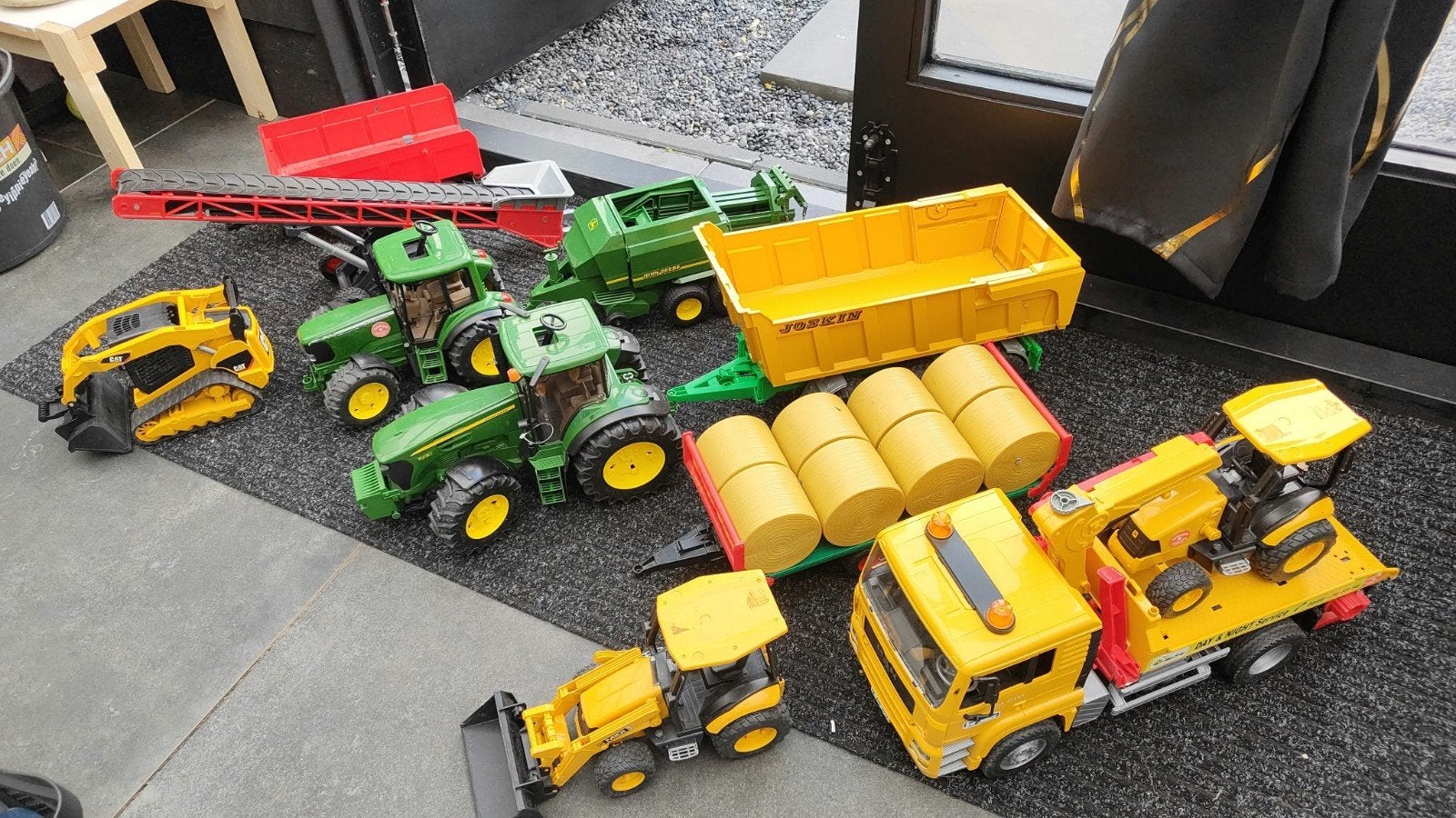 Grote set speelgoed landbouwvoertuigen en machines, Ophalen, Gebruikt