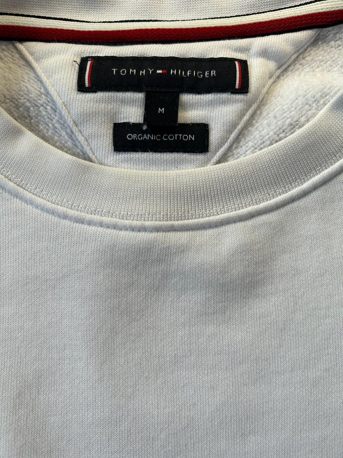 Tommy Hilfiger Heren Sweater - Wit - Maat M, Ophalen of Verzenden, Zo goed als nieuw, Maat 48/50 (M), Wit
