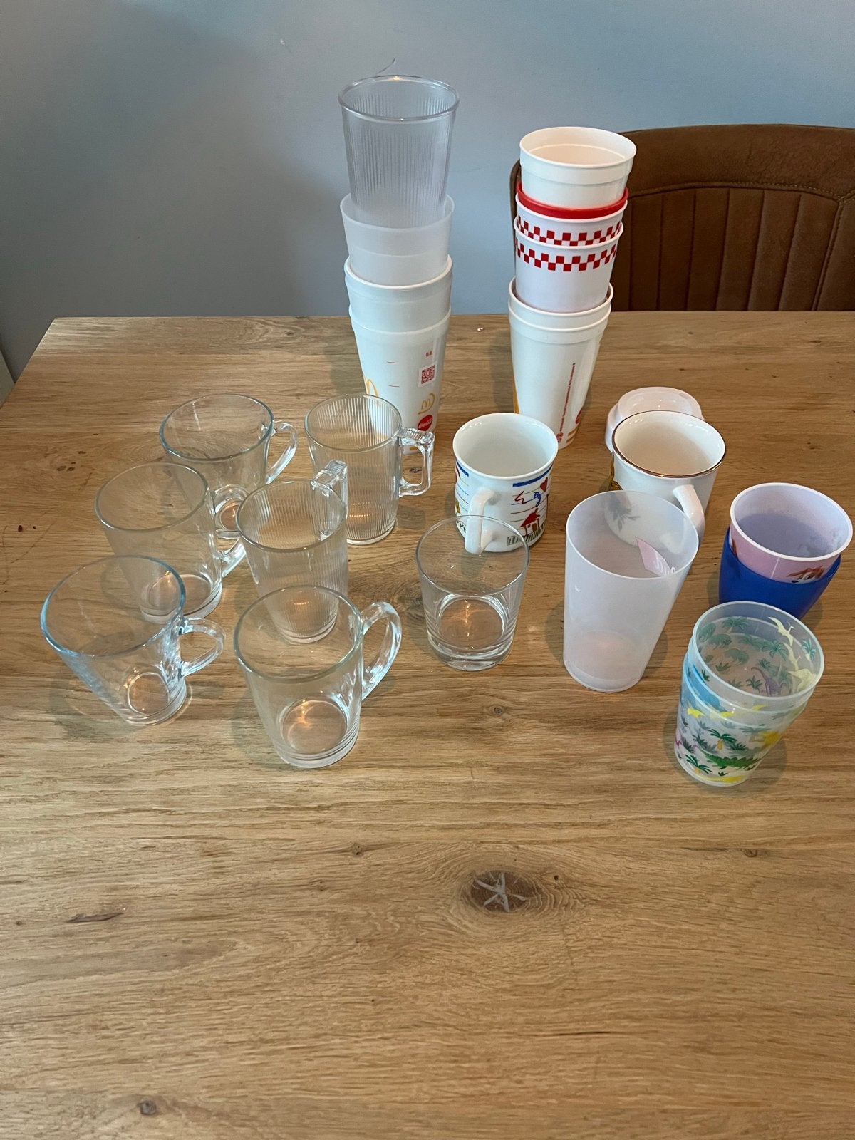 Diverse glazen en bekers - Gratis af te halen, Ophalen, Wit, Glas, Overige typen