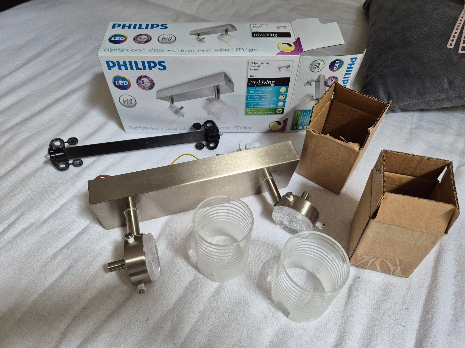 Philips myLiving LED Spot Light - Geborsteld Aluminium, Metaal, Philips, Overige fittingen, Ophalen of Verzenden