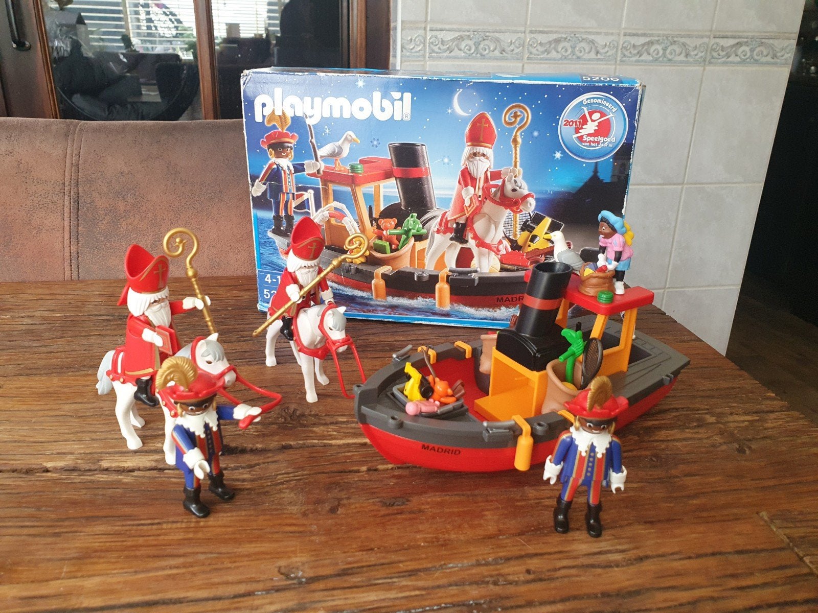 Playmobil Sinterklaas stoomboot 5206, Ophalen of Verzenden, Zo goed als nieuw, Complete set