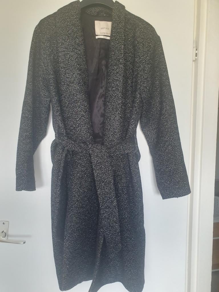SISSY-BOY Donkergrijze Jas - Maat XS/S, Kleding | Dames, Jassen | Winter, Zo goed als nieuw, Maat 34 (XS) of kleiner, Grijs, Ophalen of Verzenden
