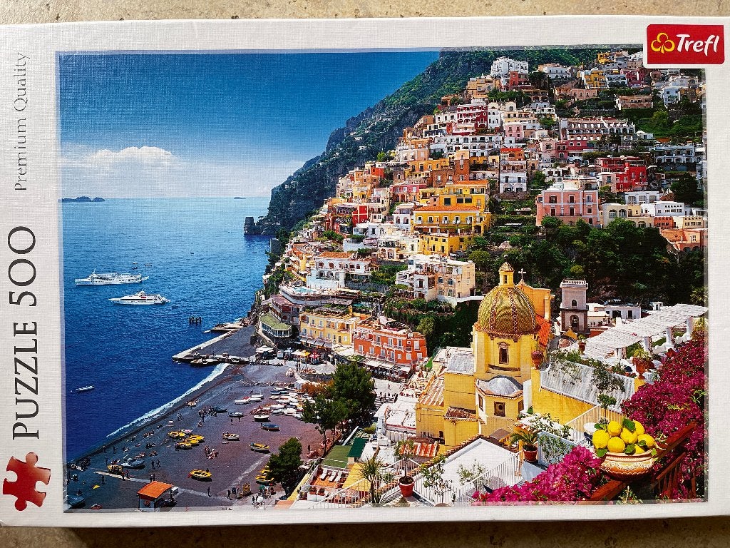 "Puzzel Positano Italië" 500 stukjes 'Trefl' als Nieuw, Ophalen of Verzenden, 500 t/m 1500 stukjes, Zo goed als nieuw