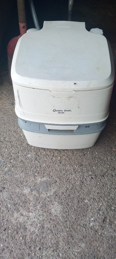 Camping toilet, Ophalen, Gebruikt