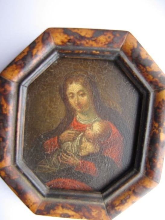 Moeder met kind, Ophalen of Verzenden, Klassiek, Olieverf, Portret of Personen