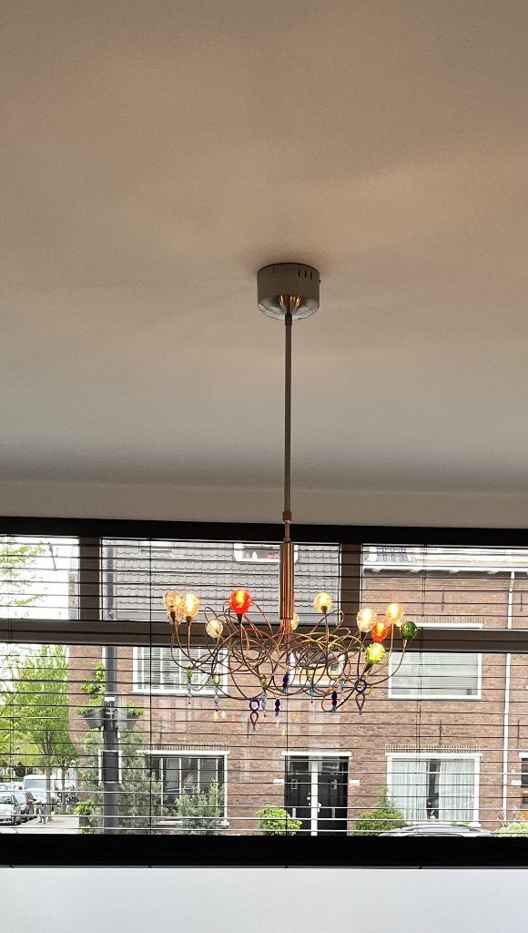 Harco Loor Strawberry design hang lamp, Ophalen, Glas