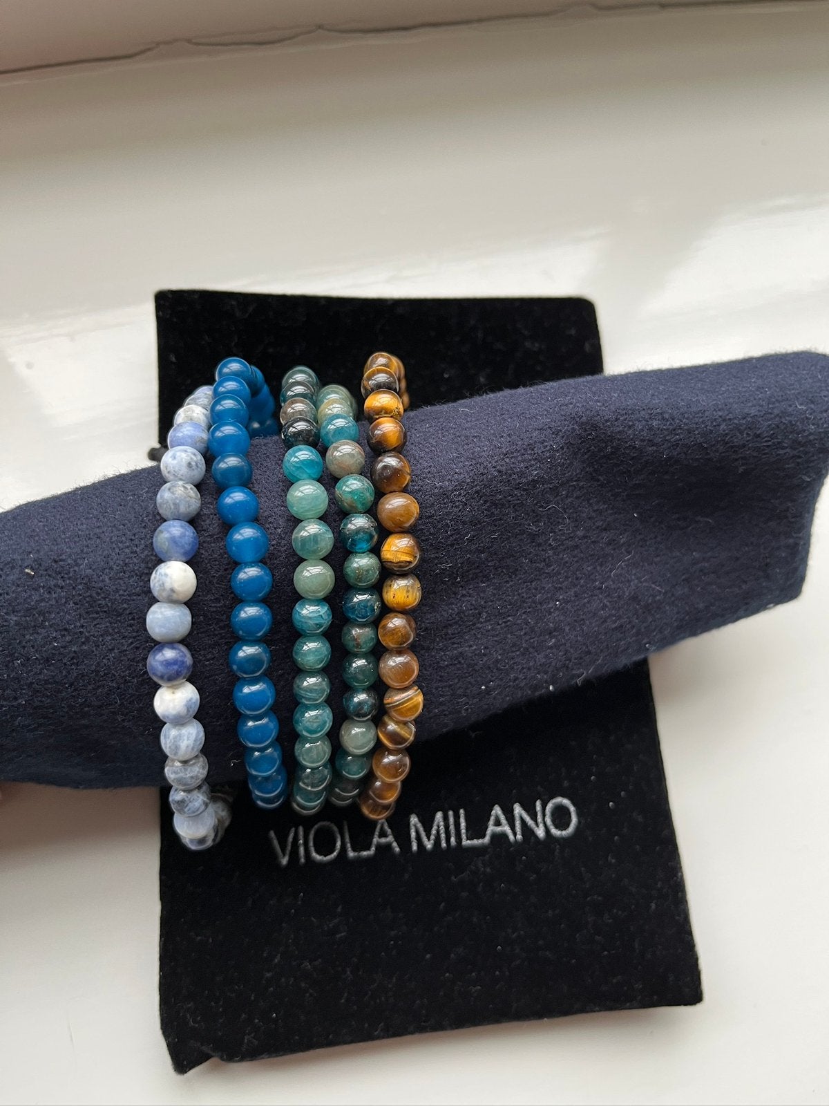 Viola Milano heren horloge armbanden 6 mm. Handmade in Italy, Ophalen of Verzenden, Nieuw, Overige kleuren