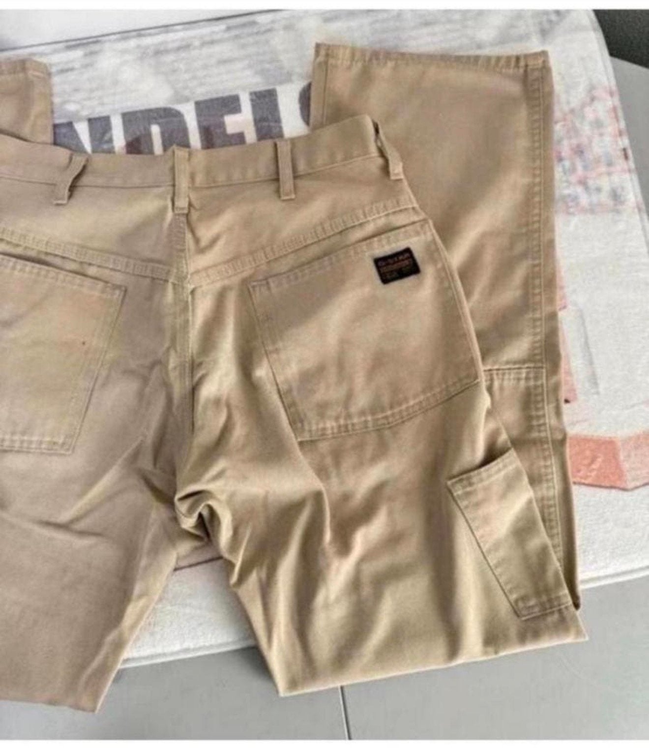 G-Star Shortcut Worker Beige lange broek jeans W32 L34 32-34, Maat 52/54 (L), Beige, Ophalen of Verzenden, Zo goed als nieuw