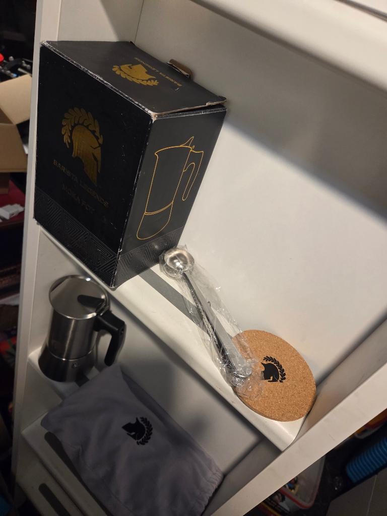 barista mokka pot, Ophalen, Overige typen, Zo goed als nieuw, Grijs