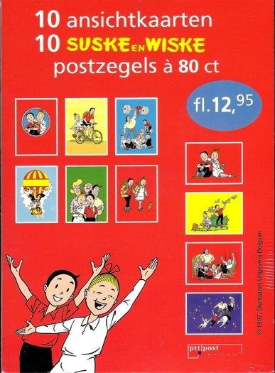 Kaartenset Suske en Wiske met vel V1714 ongeopend, Verzenden, Na 1940, Postfris