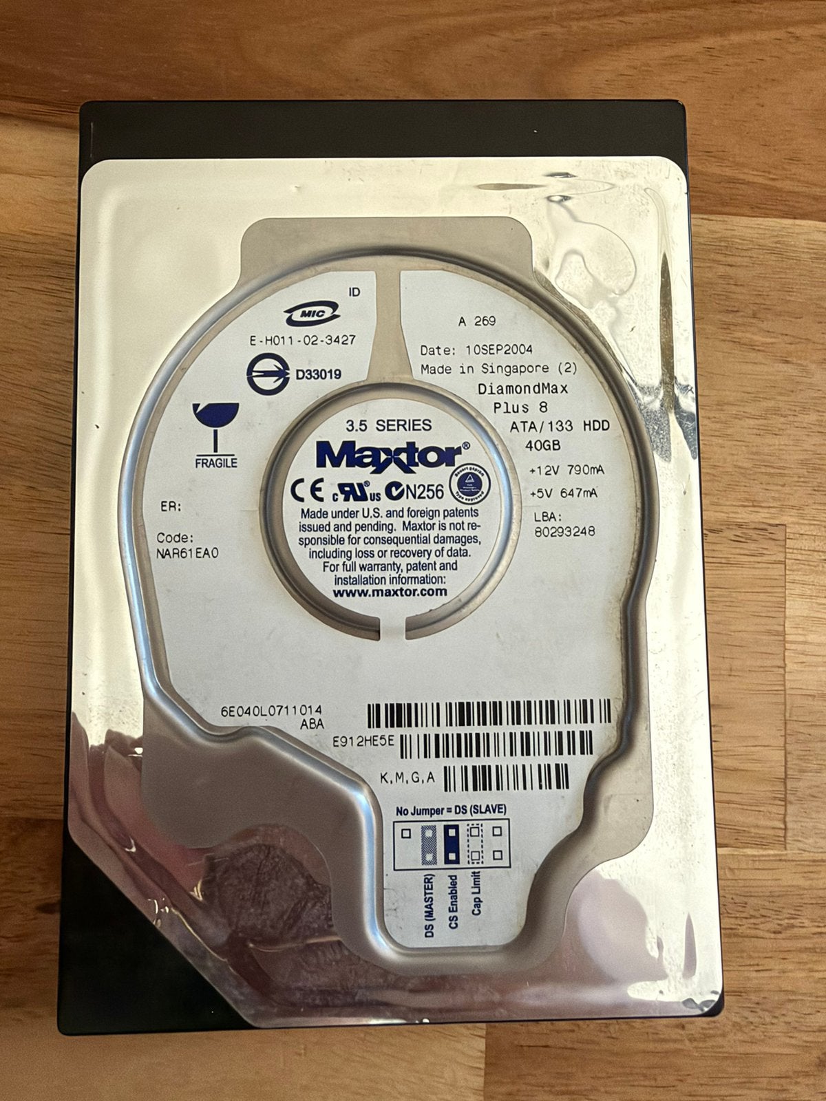 Maxtor DiamondMax Plus 8 40GB IDE / PATA ATA133, Computers en Software, Ophalen, Zo goed als nieuw, Desktop, IDE