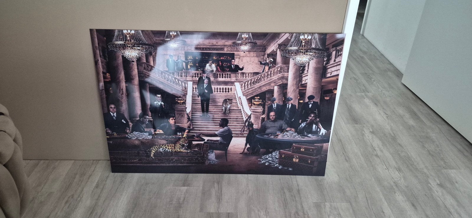 120x80 ' alluart The Godfather' stijl, casino, maffia, Ophalen, Zo goed als nieuw, Schilderij, 100 tot 125 cm