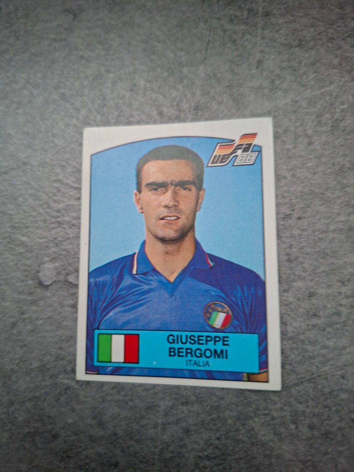 Panini sticker Euro 88 Duitsland. Giuseppe Bergomi Italië., Ophalen of Verzenden, Zo goed als nieuw, Sticker