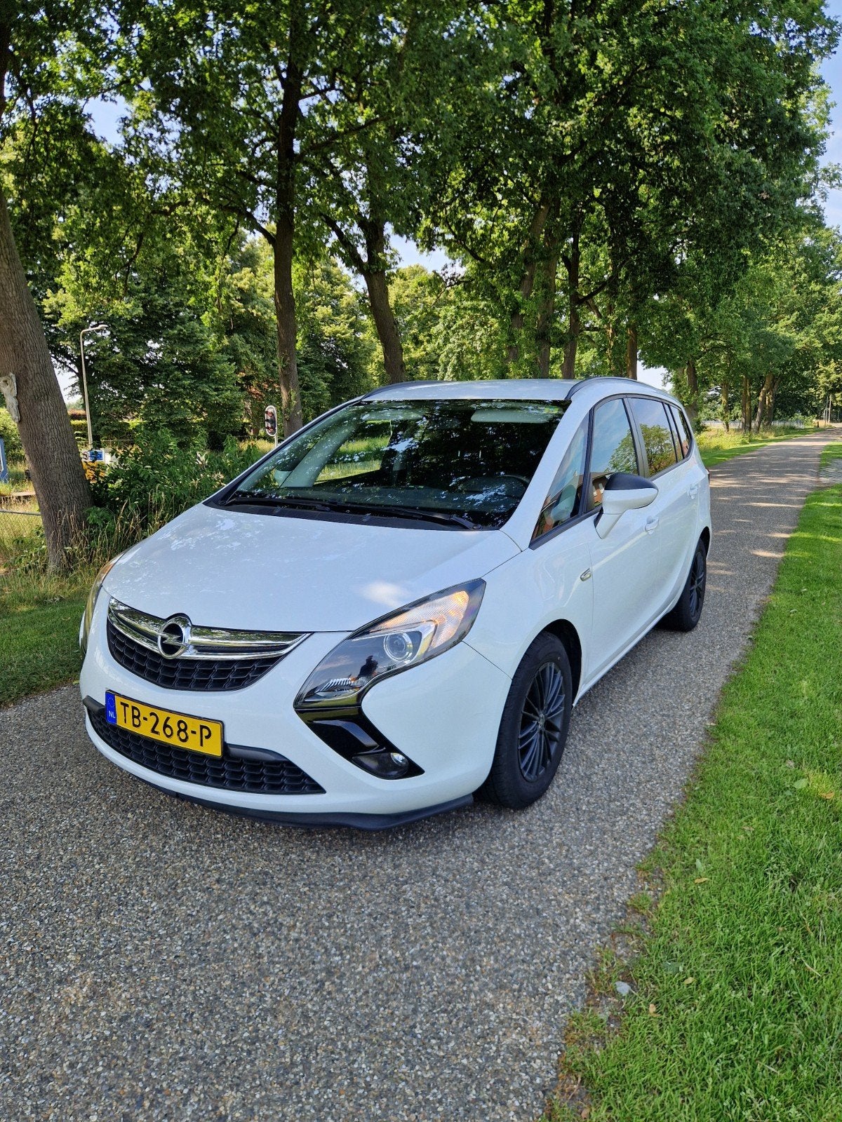 Opel Zafira 1.4 T 88KW 2012 Wit, Auto's, Opel, Voorwielaandrijving, Stof, 1250 kg, Zwart