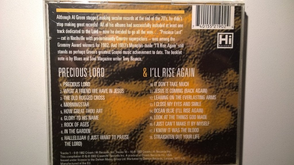 Al Green - Precious Lord & I'll Rise Again, Cd's en Dvd's, Ophalen of Verzenden, 1970 - 1979, Zo goed als nieuw, Soul of Nu Soul